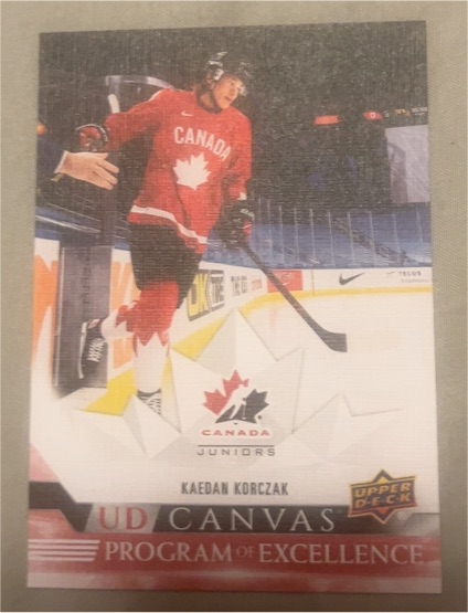 2022-23 Upper Deck Series 2 UD Canvas Program of Excellence #C267 Kaedan Korczak — front