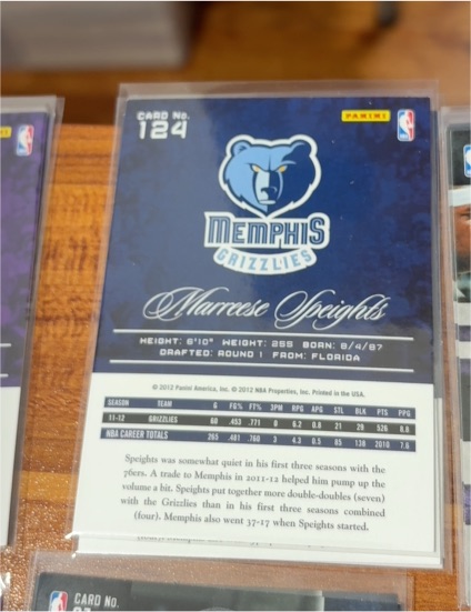 2021-22 Panini #124 Marrese Speights — front