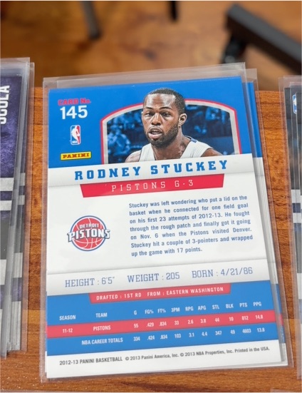 2012-13 Panini Basketball #145 Rodney Stuckey — front