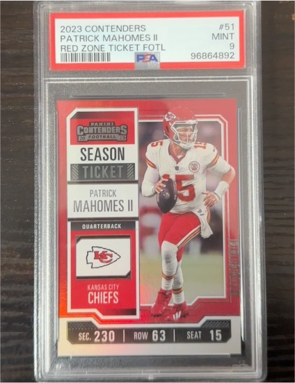 2023 Panini Contenders #51 Patrick Mahomes II Red Zone Ticket FOTL — front