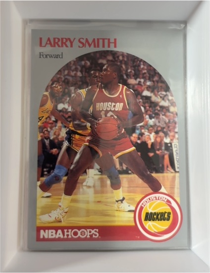 1990-91 NBA Hoops #128 Larry Smith — front