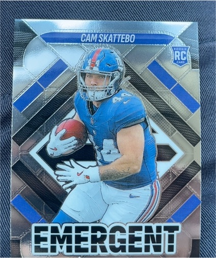 2025 Panini Prizm Emergent #1 Cam Skattebo — front