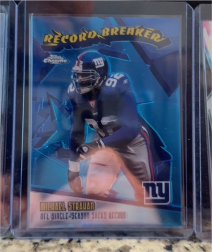 2003 Topps Chrome Record Breakers #RB21 Michael Strahan — front