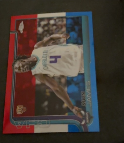 2025-26 Topps Chrome #283 Sion James Red White & Blue Refractor — front