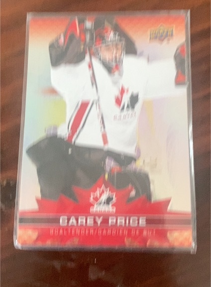 2021-22 Upper Deck Tim Hortons Team Canada #10 Carey Price — front