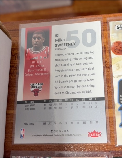 2005-06 Fleer #50 Mike Sweetney — front
