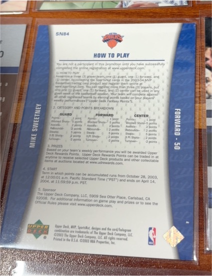 2003 Upper Deck UD Game Jersey #LS-H Latrell Sprewell — front