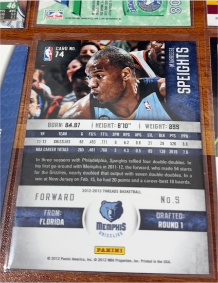 2012-13 Panini Threads #74 Marreese Speights — front