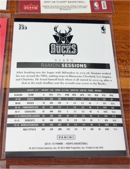 2014-15 Panini NBA Hoops #233 Ramon Sessions — front