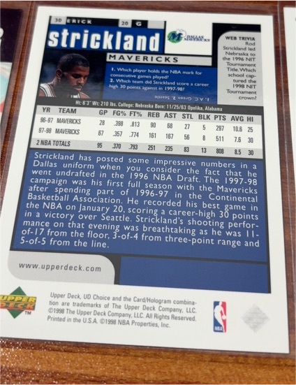 1993-94 Upper Deck #215 Rod Strickland — front