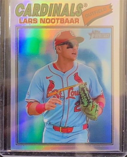 2026 Topps Heritage Chrome #198 Lars Nootbaar — front