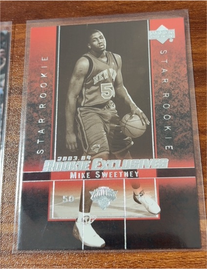 2003-04 Upper Deck Rookie Exclusives Star Black & White #24 Mike Sweetney — front