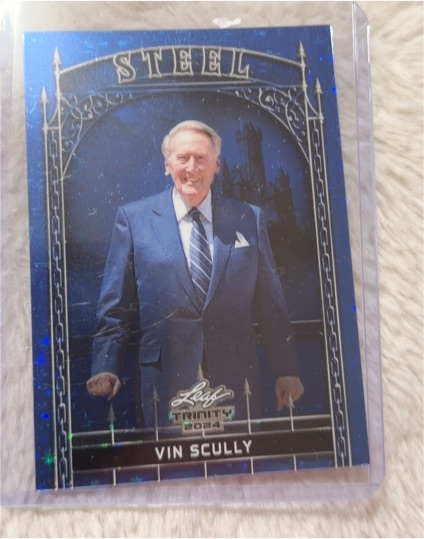 2024 Leaf Trinity #S-66 Vin Scully Steel — front