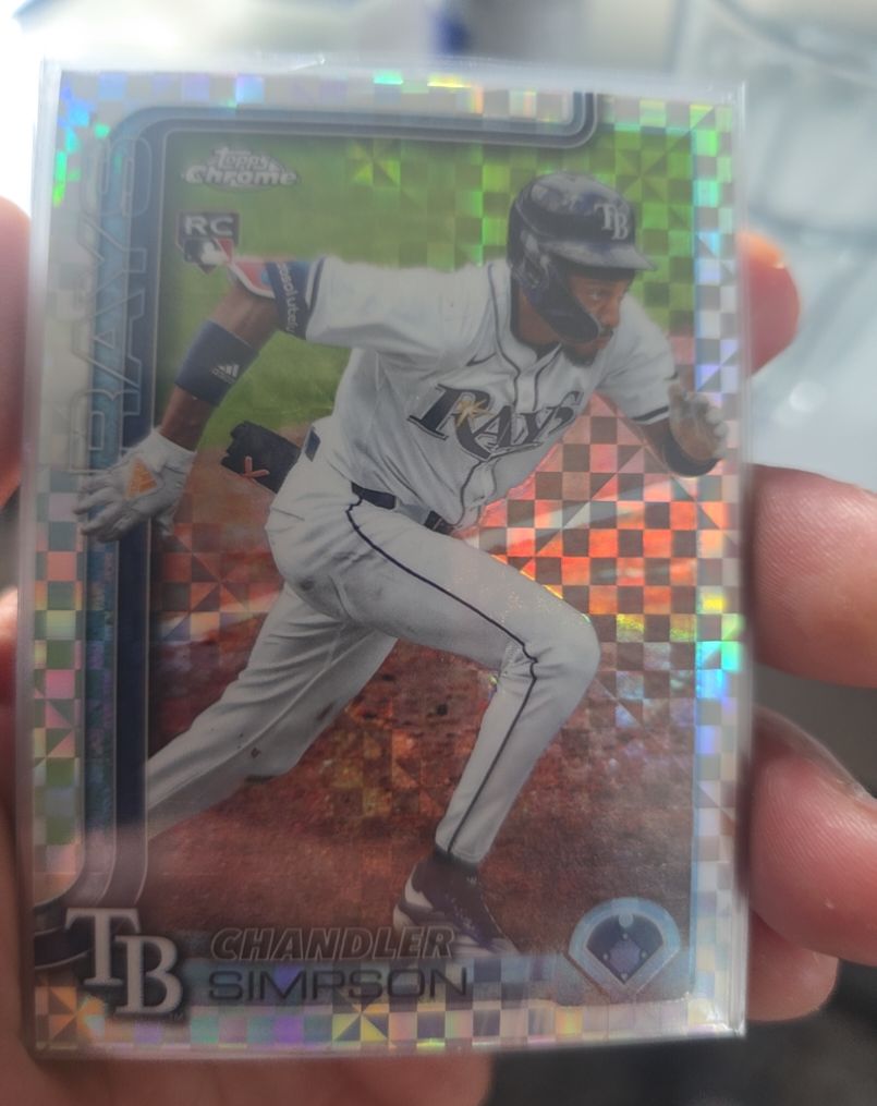 2025 Topps Chrome Update #USC179 Chandler Simpson X-Fractor Rookie — front
