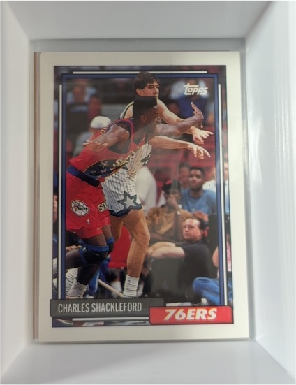 1992-93 Topps #34 Charles Shackleford Philadelphia 76ers — front