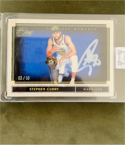 2019 Panini One and One Timeless Moments #03/10 Stephen Curry — front