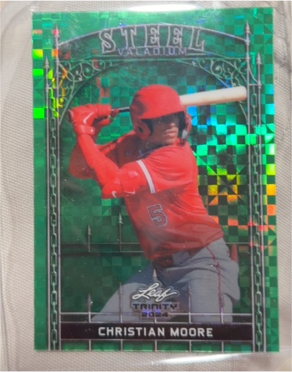 2024 Leaf Trinity Steel #S-25 Christian Moore — front