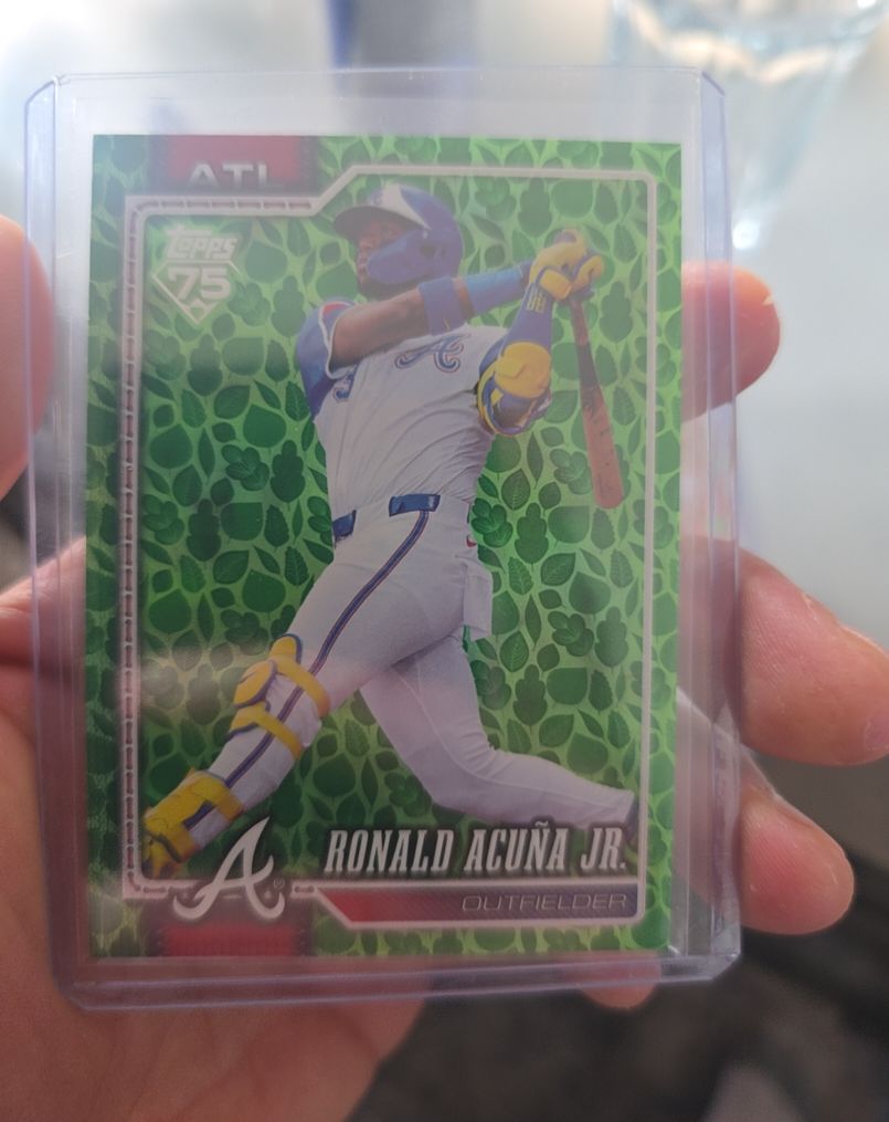 2026 Topps Series 1 #50 Ronald Acuña Jr. Green Easter Parallel — front