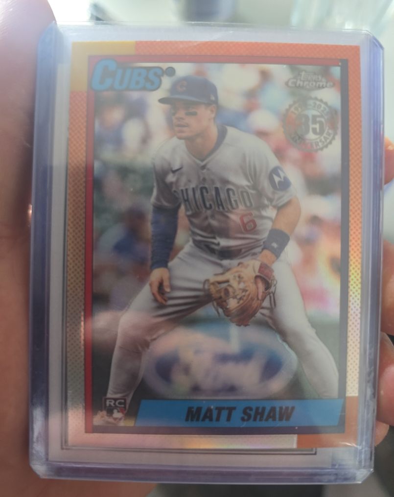 2025 Topps Chrome Update 35th Anniversary #90CU-20 Matt Shaw — front