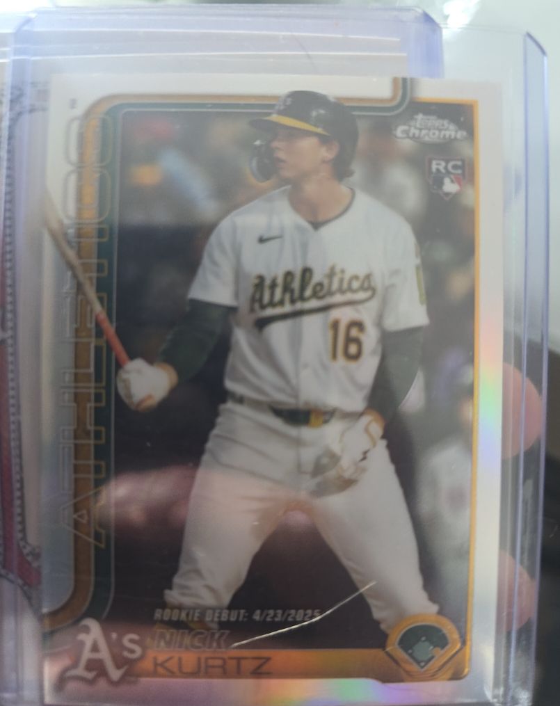2025 Topps Chrome Update #USC180 Nick Kurtz Rookie Debut — front
