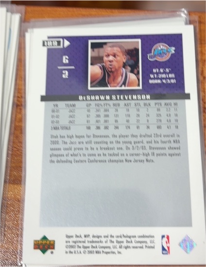2001-02 Upper Deck #173 DeShawn Stevenson — front