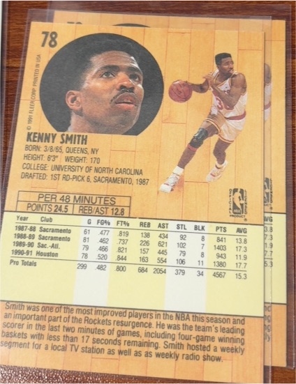 1990-91 Hoops #414a Kenny Smith — front