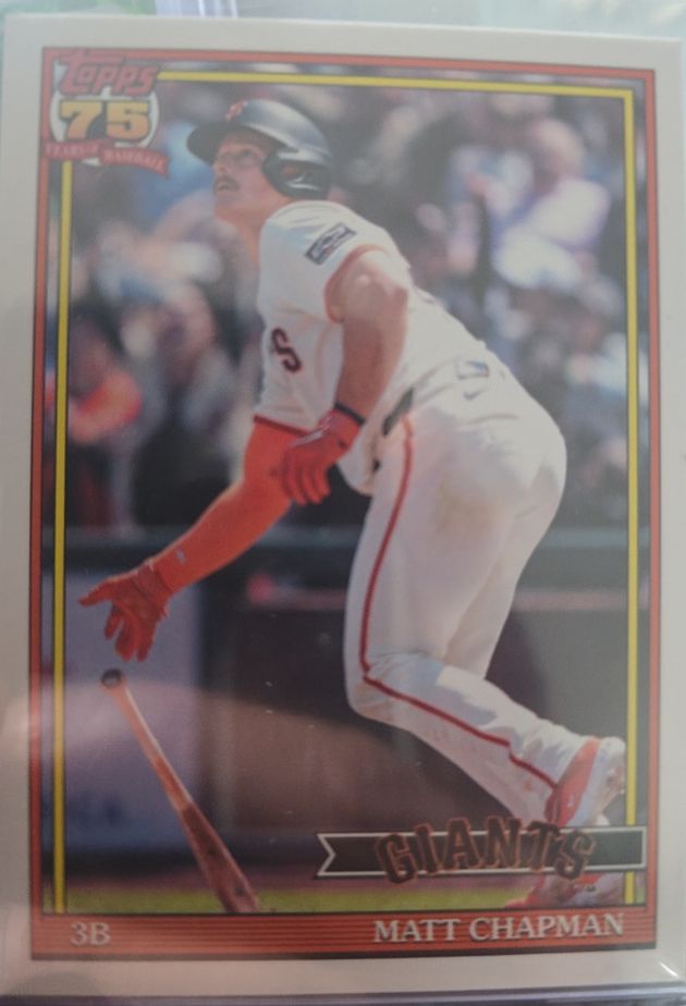 2026 Topps Series 1 75th Anniversary #T91-80 Matt Chapman — front