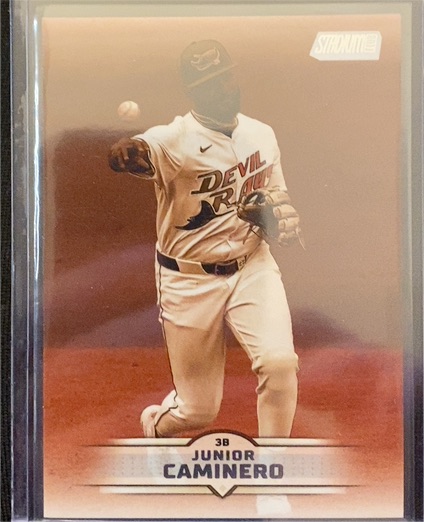 2025 Topps Stadium Club #146 Junior Caminero Sepia — front