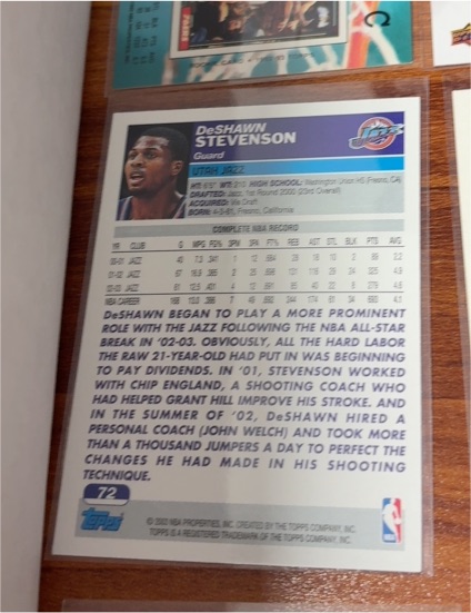 2002-03 Topps #72 DeShawn Stevenson — front