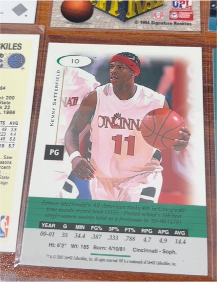2000-01 SkyBox #10 Kenny Satterfield — front