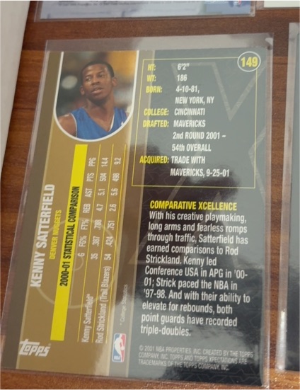 2001-02 Topps Stadium Club #149 Kenny Satterfield — front