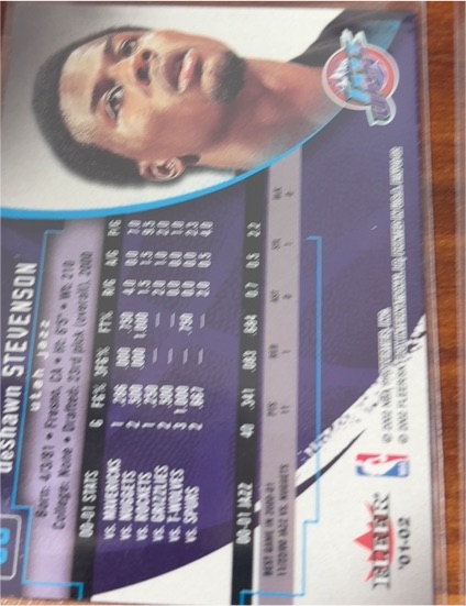 2000-01 Fleer Futures #245 DeShawn Stevenson — front