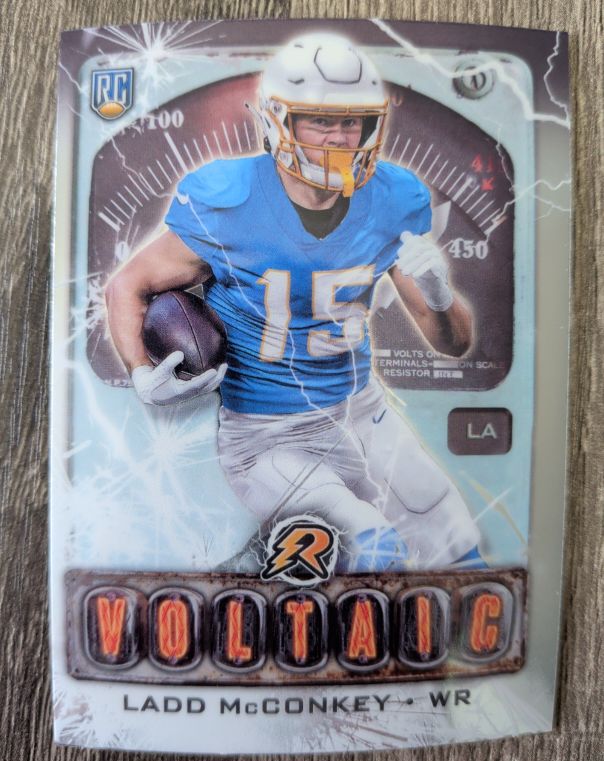 2024 Topps Resurgence #V-12 Ladd McConkey Voltaic Rookie — front