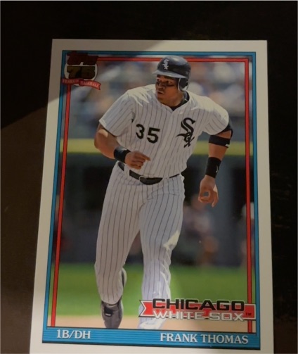 1991 Topps #31 Frank Thomas — front