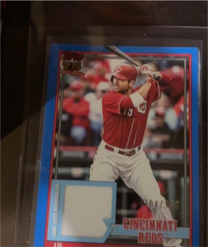 2026 Topps Series 1 #91R-JV Joey Votto 1991 Topps Baseball Relic Card — front