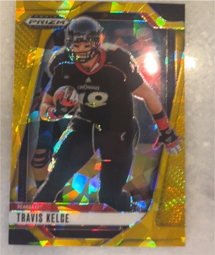 2025 Panini Prizm Draft Picks #173 Travis Kelce Gold Ice — front