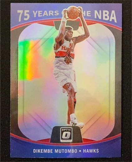 2021-22 Panini Donruss Optic 75 Years of the NBA #45 Dikembe Mutombo — front