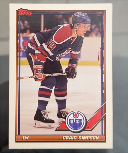 1991-92 Topps #460 Craig Simpson — front