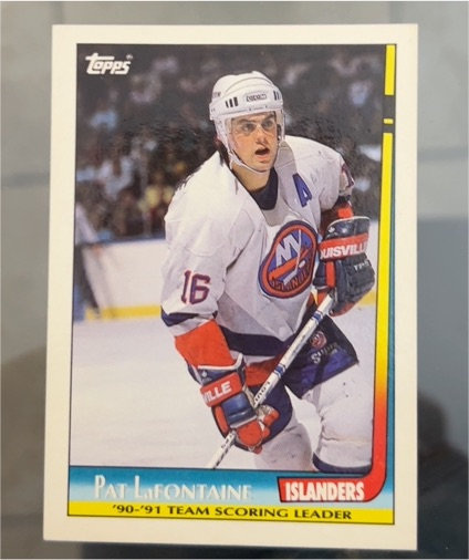 1991-92 Topps #12 Pat LaFontaine Team Scoring Leaders — front