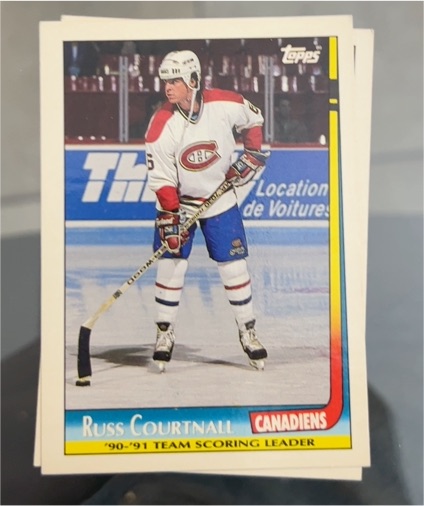 1990-91 Topps #124 Russ Courtnall — front