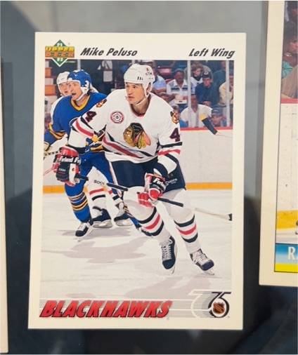 1991-92 Upper Deck #414 Mike Peluso Chicago Blackhawks — front