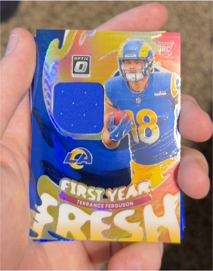 2025 Panini Donruss Optic #FYFBH-TFE Terrance Ferguson First Year Fresh Hyper Patch Rookie — front