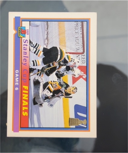 1991-92 Bowman #424 Stanley Cup Finals Game 6 Minnesota North Stars / Pittsburgh Penguins — front