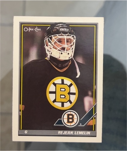 1991-92 O-Pee-Chee #497 Rejean Lemelin — front