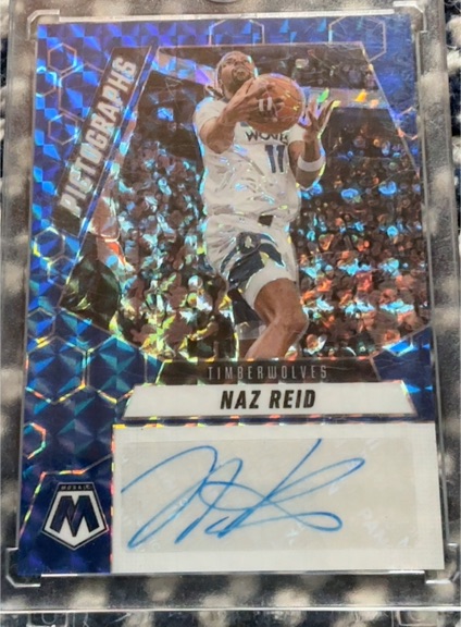 2024-25 Panini Mosaic #PM-NAZ Naz Reid Pictographs Autograph — front