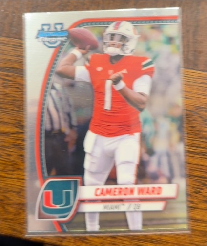 2024 Bowman University Chrome #38 Cameron Ward — front