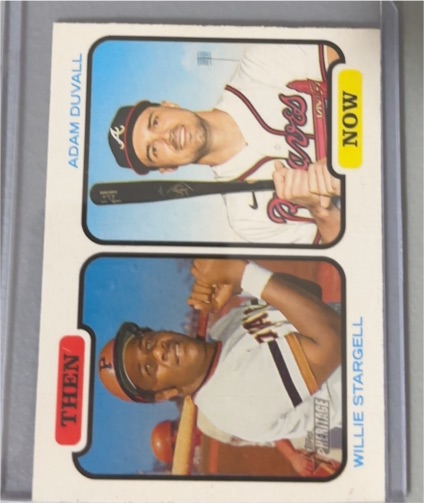 2022 Topps Heritage Then and Now #TAN-SD Willie Stargell / Adam Duvall — front