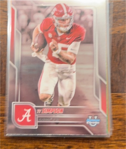 2025 Bowman University Chrome #151 Ty Simpson — front