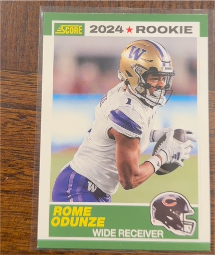 2024 Score 1989 Throwback Rookie #6 Rome Odunze — front