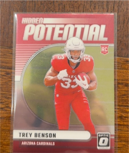 2024 Donruss Optic #10 Trey Benson Hidden Potential Rookie Arizona Cardinals — front